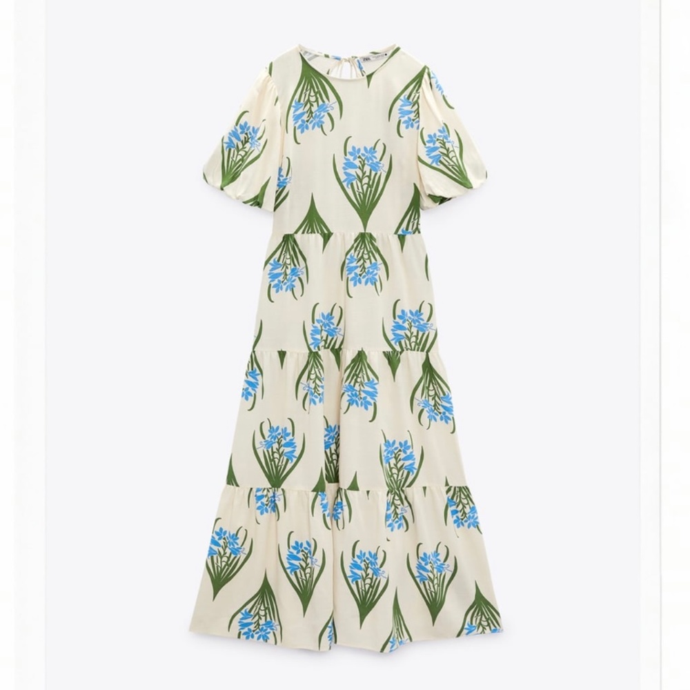 Zara Printed Midi Dress